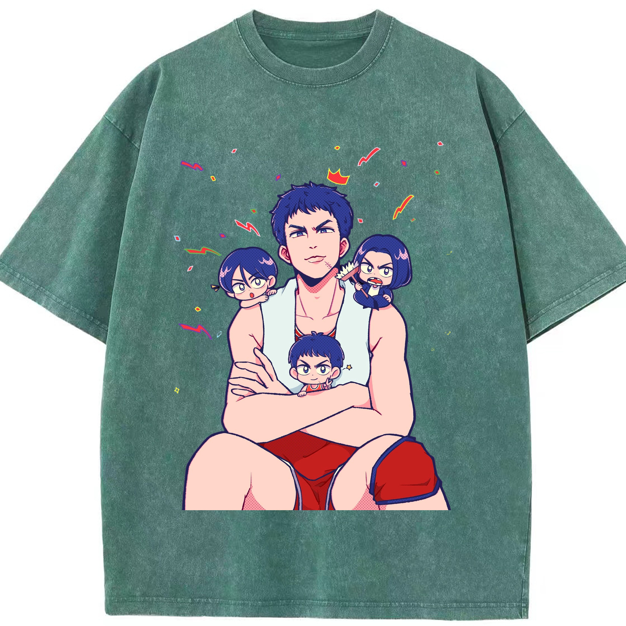 （画像用） SLAM DUNK／スラムダンク 綿100% ヴィンテージ風 半袖Tシャツ（フロントプリント）